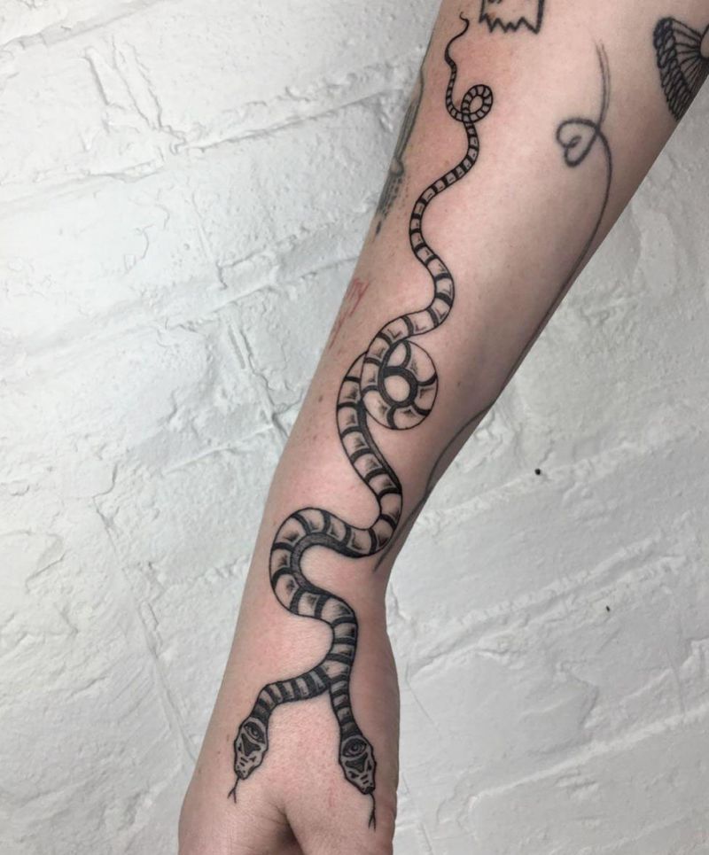 30 Two Headed Snake Tattoos for Your Inspiration