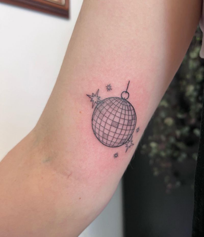 30 Pretty Disco Ball Tattoos Make You Attractive