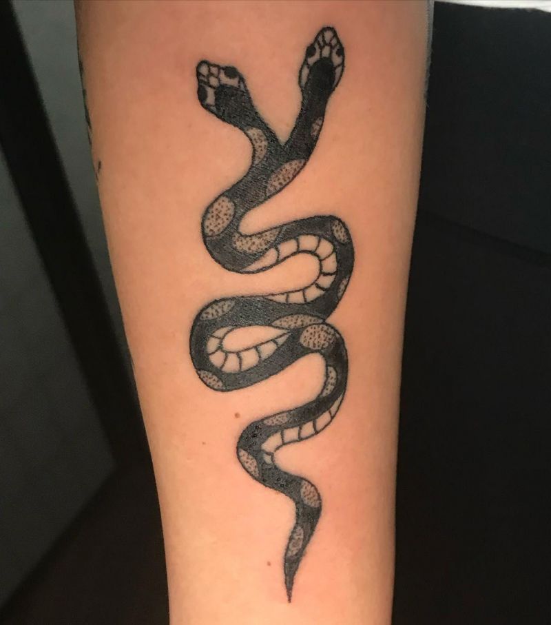 30 Two Headed Snake Tattoos for Your Inspiration