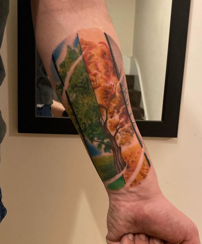 30 Pretty Four Seasons Tattoos You Must Love