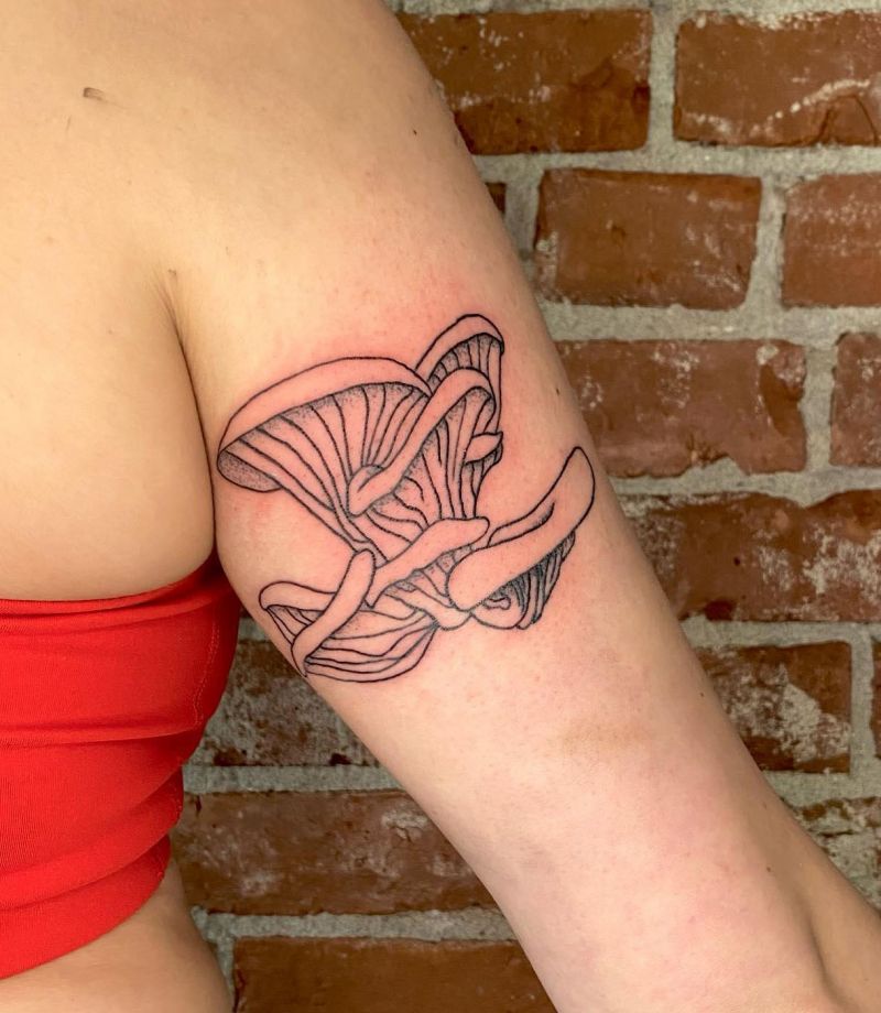 30 Elegant Oyster Mushroom Tattoos for Your Inspiration