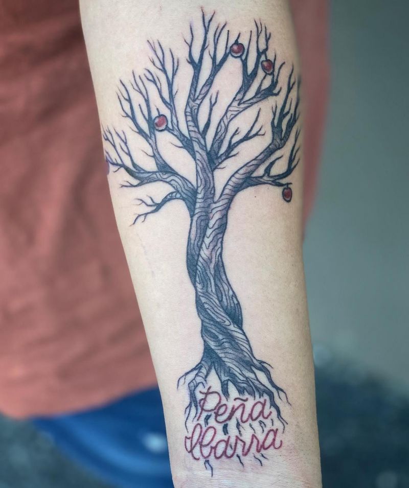 30 Pretty Apple Tree Tattoos Design And Ideas