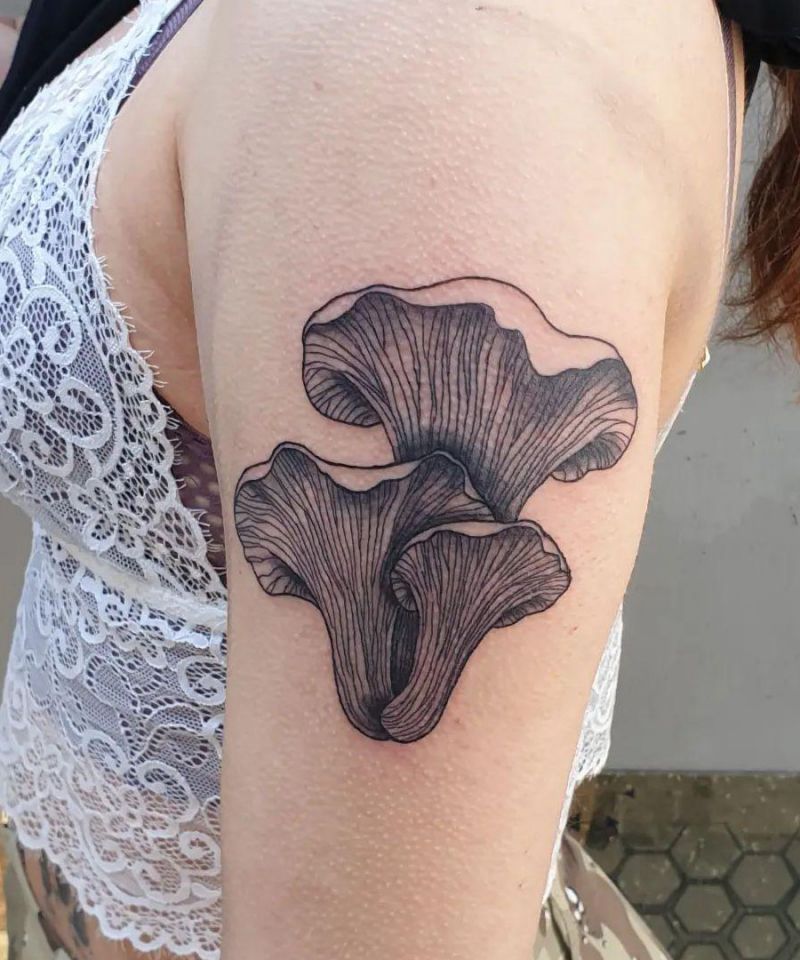 30 Elegant Oyster Mushroom Tattoos for Your Inspiration