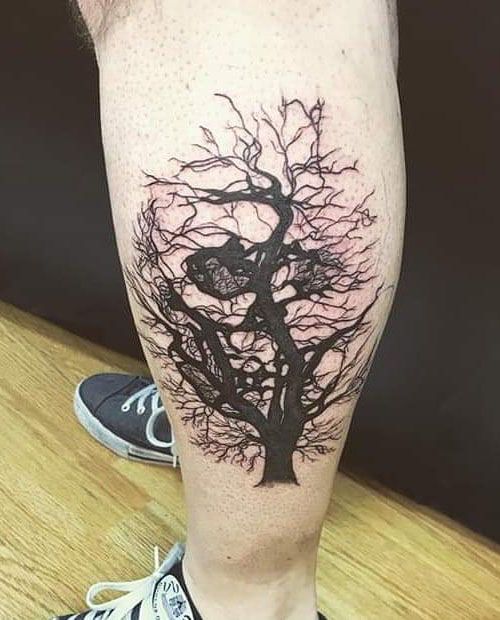 30 Dark Skull Tree Tattoos That Give You Different Feeling