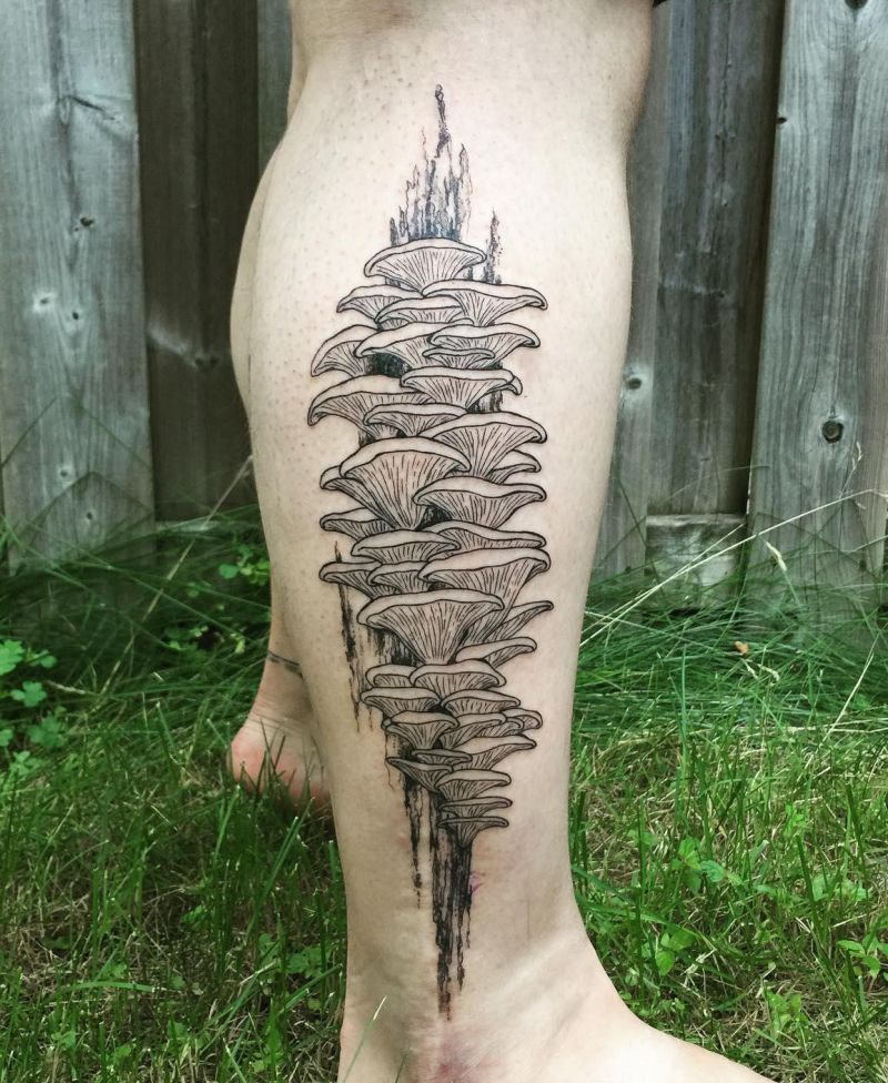 30 Elegant Oyster Mushroom Tattoos for Your Inspiration