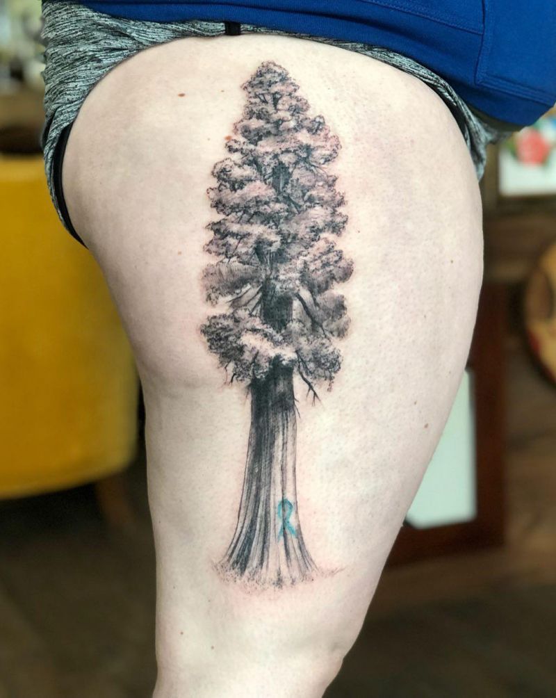 30 Great Sequoia Tree Tattoos to Inspire You