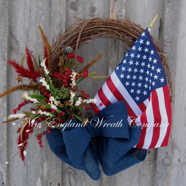 43 Cool DIY Patriotic Wreaths for 4th of July