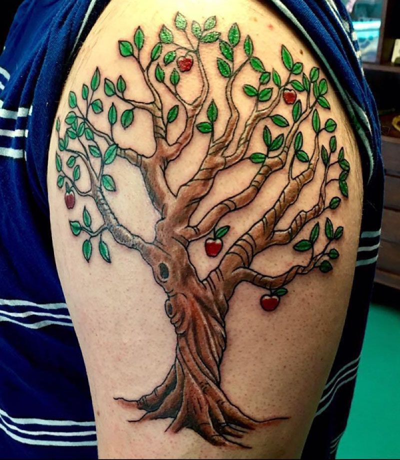 30 Pretty Apple Tree Tattoos Design And Ideas