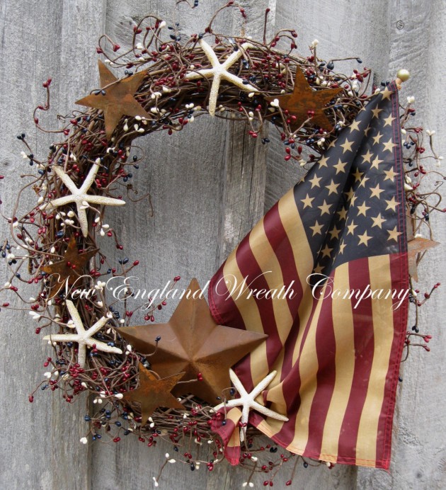 43 Cool DIY Patriotic Wreaths for 4th of July