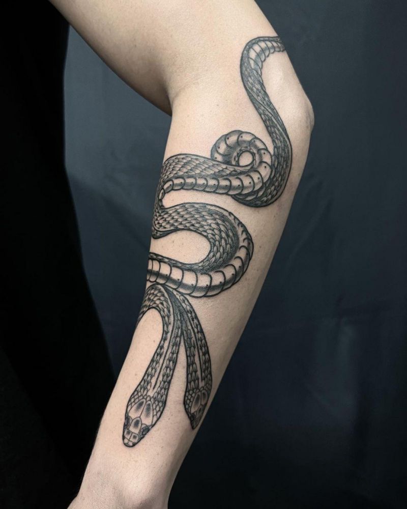 30 Two Headed Snake Tattoos for Your Inspiration