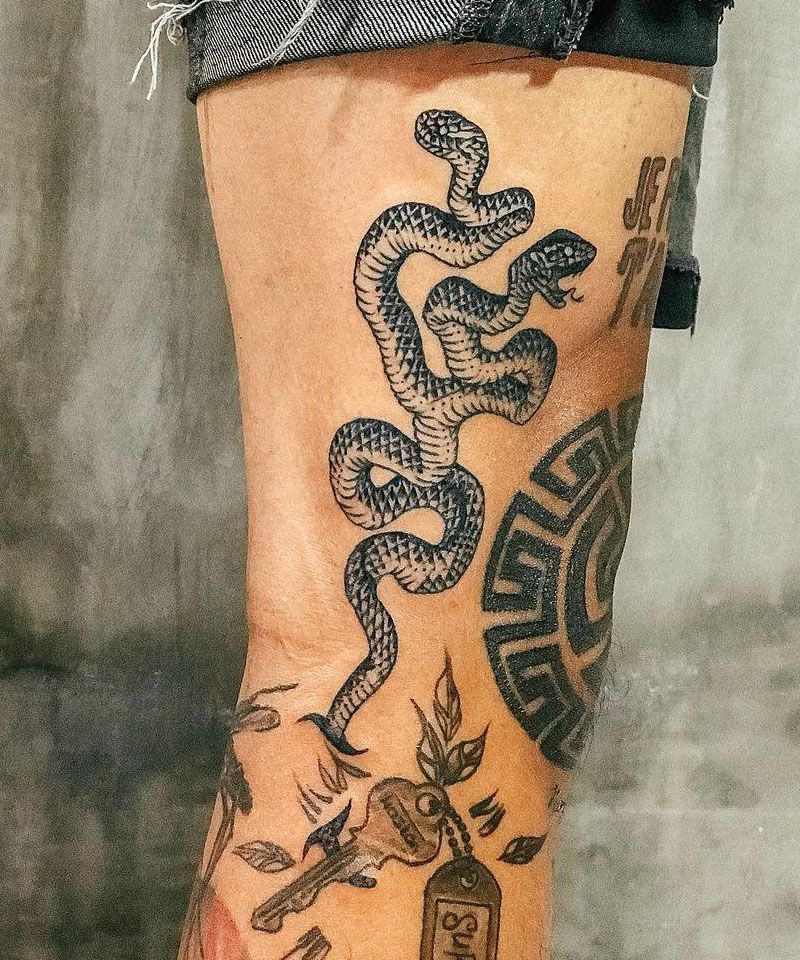 30 Two Headed Snake Tattoos for Your Inspiration