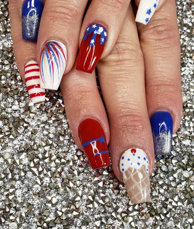 30 Pretty 4th of July Nail Art Designs You Must Love