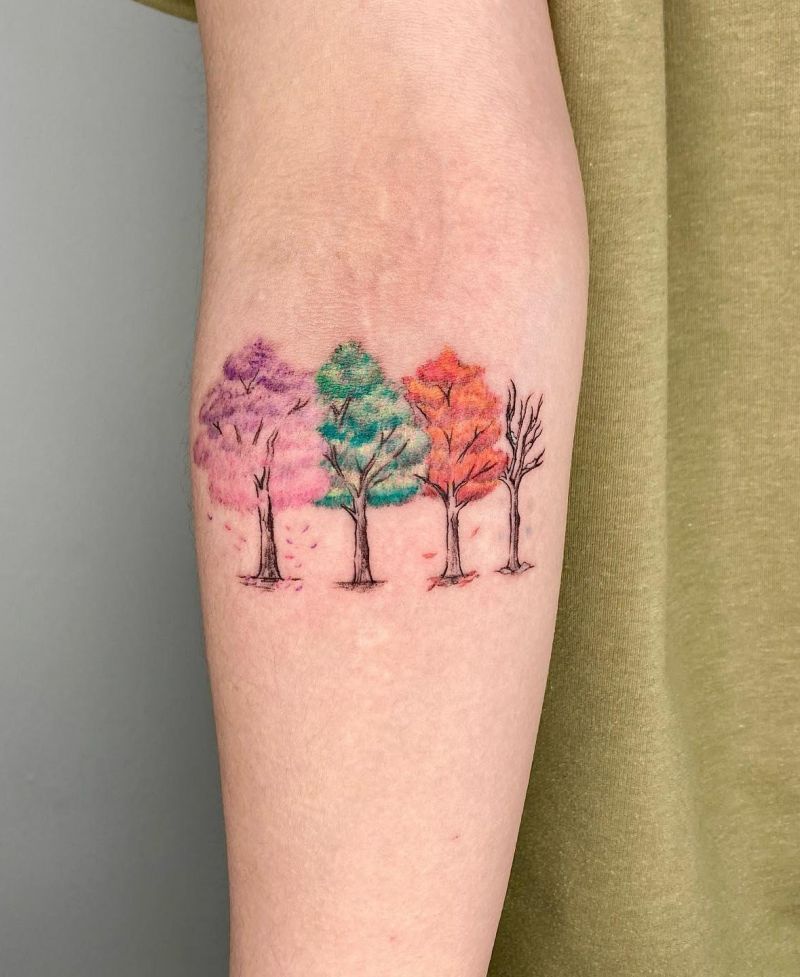 30 Pretty Four Seasons Tattoos You Must Love