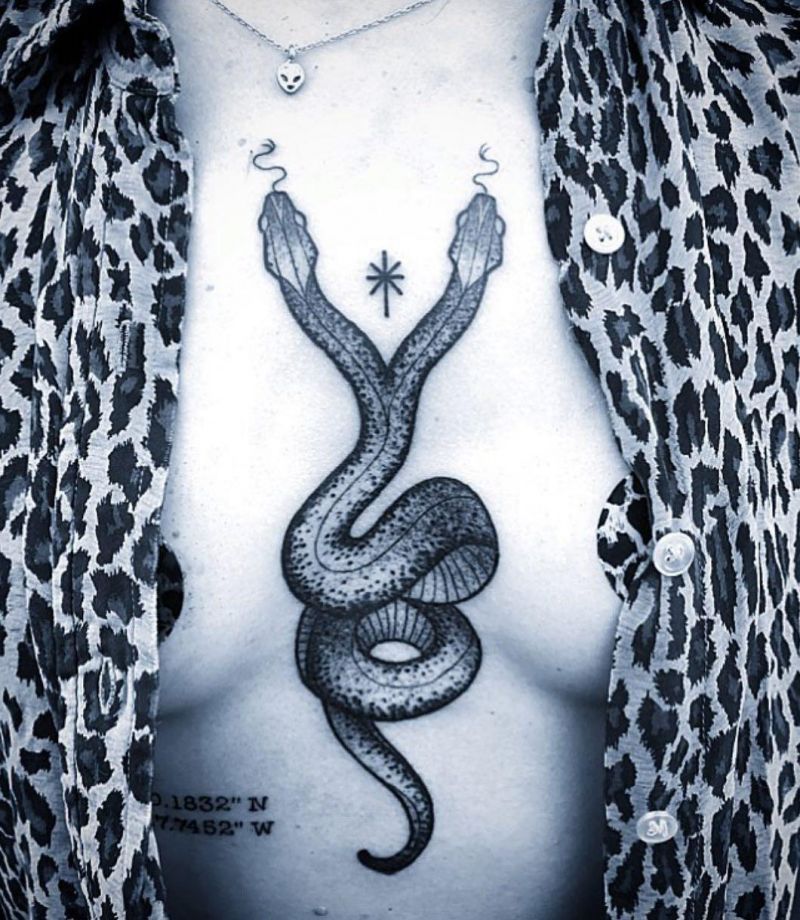 30 Two Headed Snake Tattoos for Your Inspiration