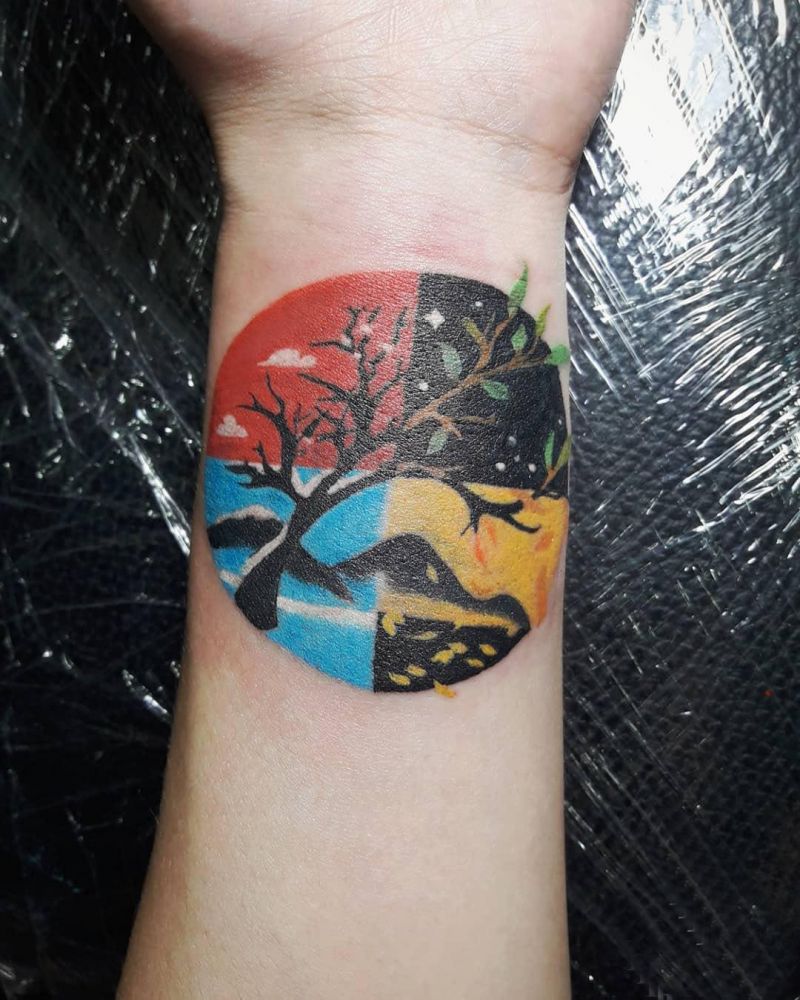 30 Pretty Four Seasons Tattoos You Must Love