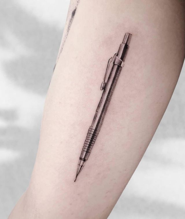 BHZ Stainless Steel Mechanical Pencil Tattoo
