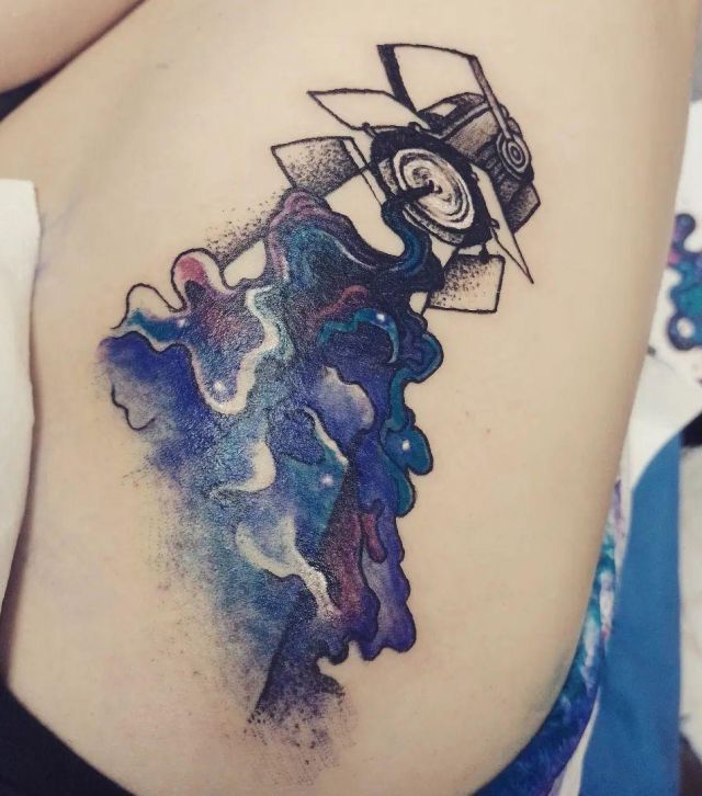 Nice Watercolor Spotlight Tattoo