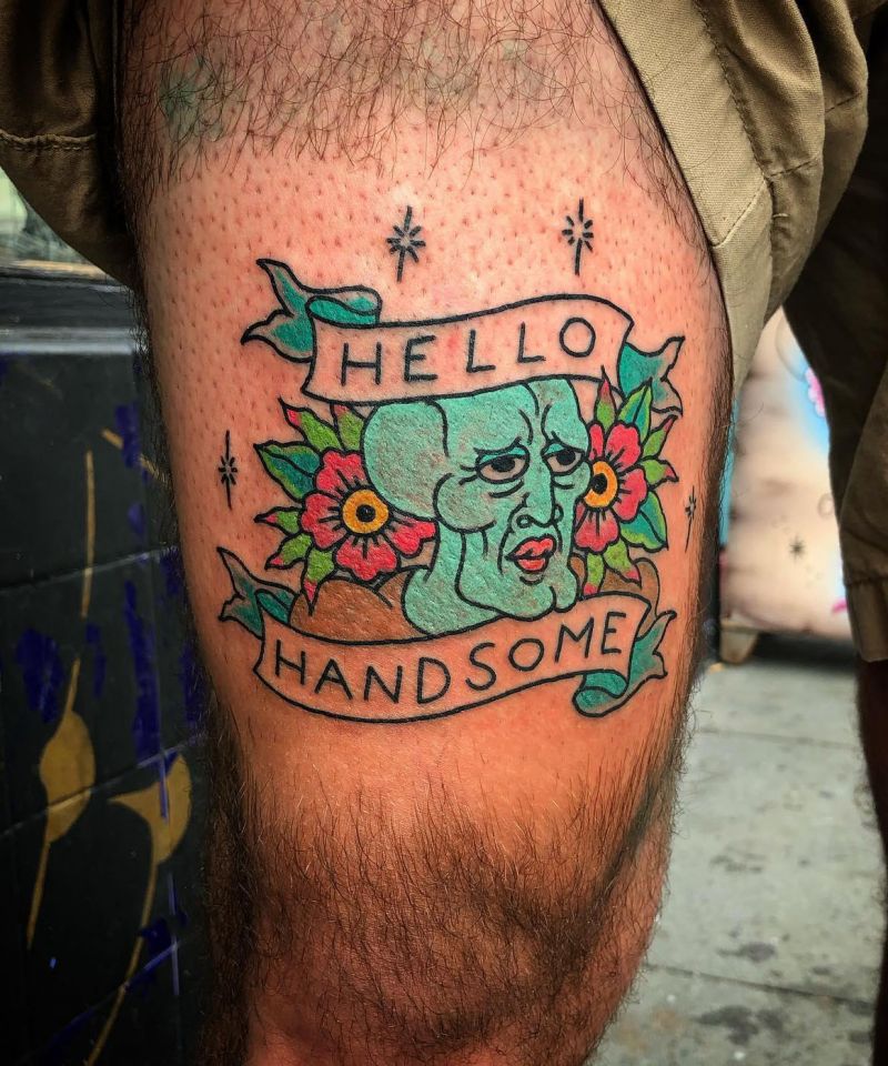 30 Cute Squidward Tattoos You Will Love