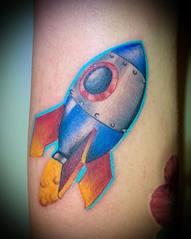 Rocket Emoji Tattoo