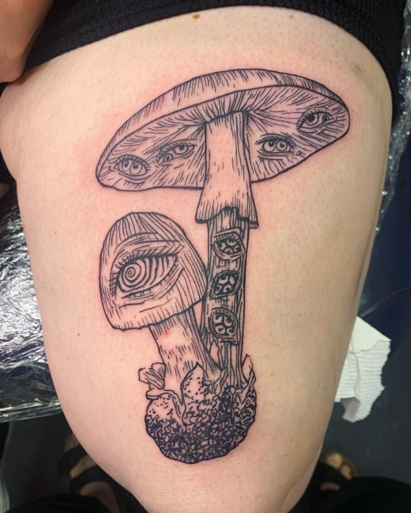 15 Unique Trippy Mushroom Tattoos for Your Inspiration