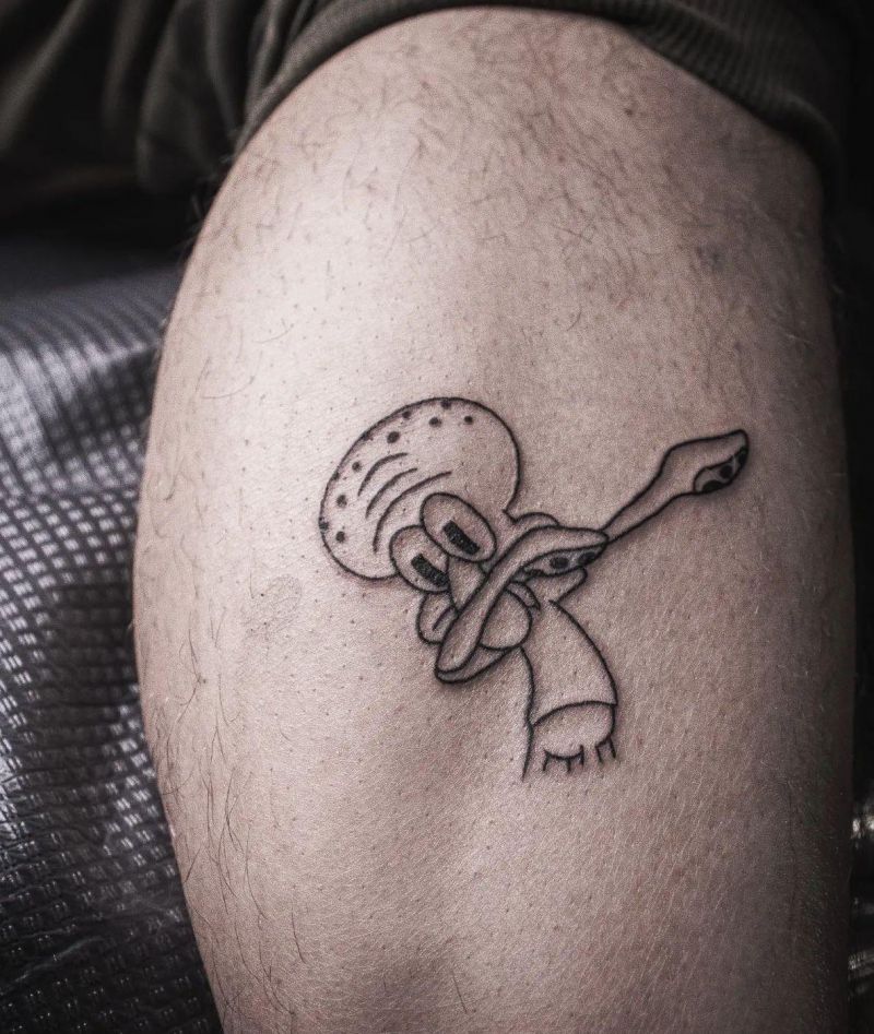 30 Cute Squidward Tattoos You Will Love