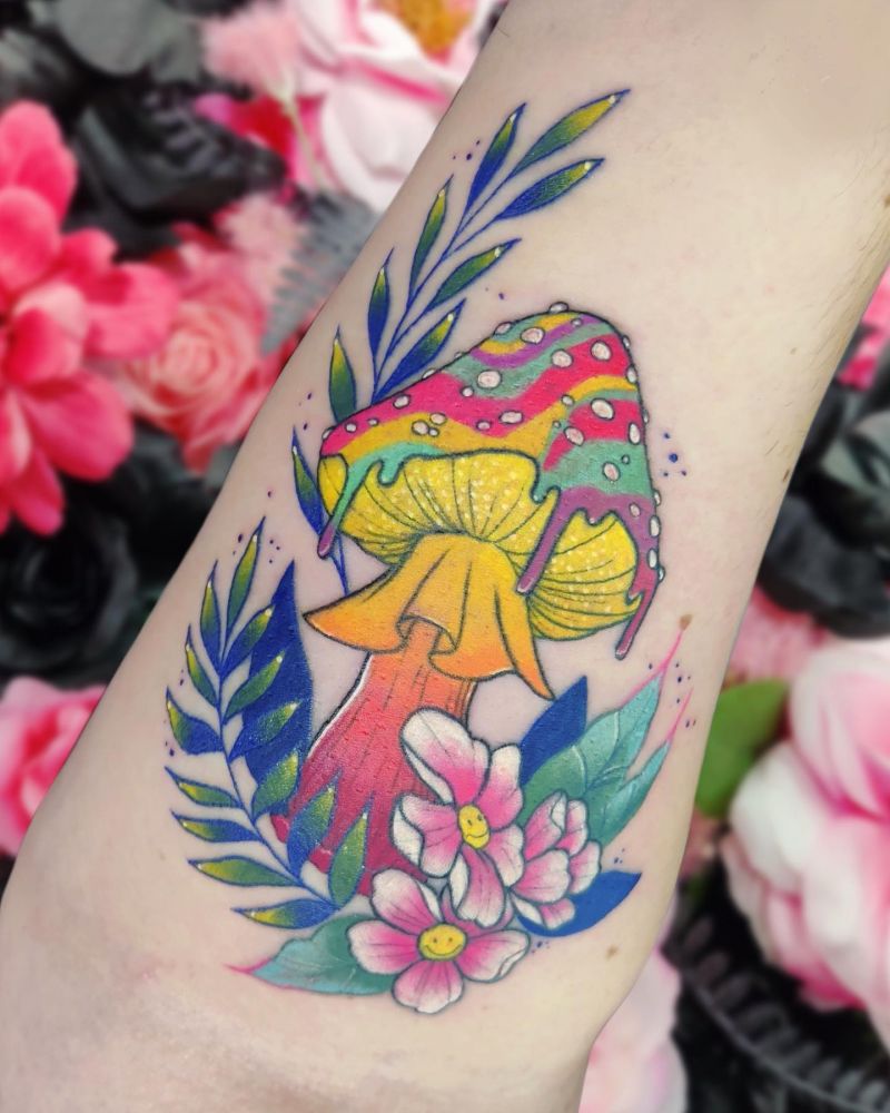 15 Unique Trippy Mushroom Tattoos for Your Inspiration