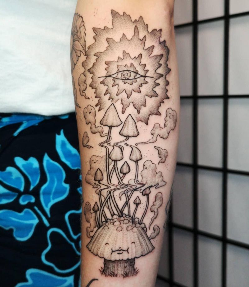 15 Unique Trippy Mushroom Tattoos for Your Inspiration