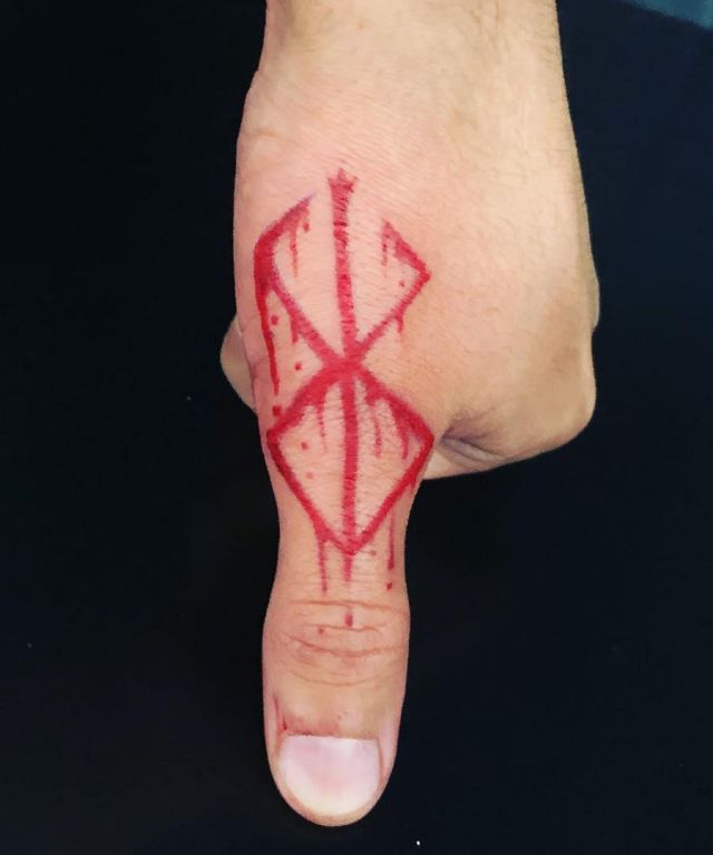 Thumb Red Brand of Sacrifice Tattoo