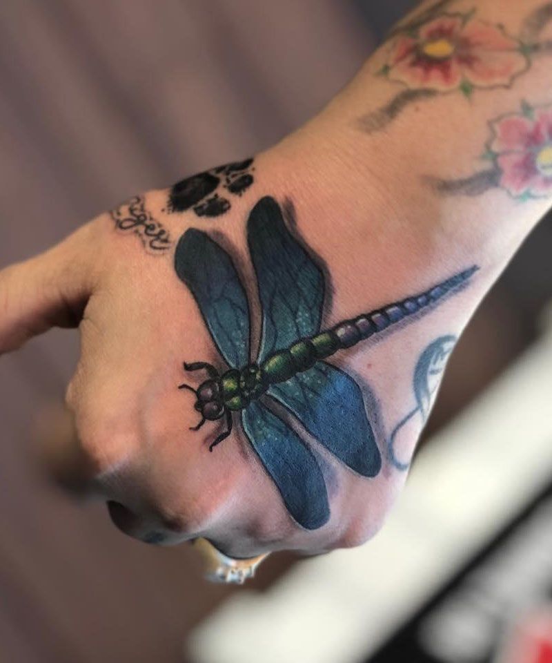 6 Elegant Blue Dragonfly Tattoos You Can Copy