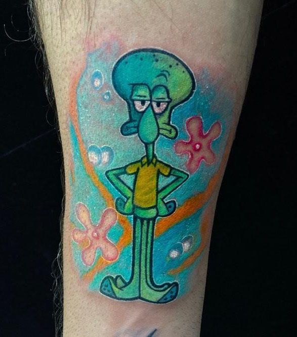 30 Cute Squidward Tattoos You Will Love