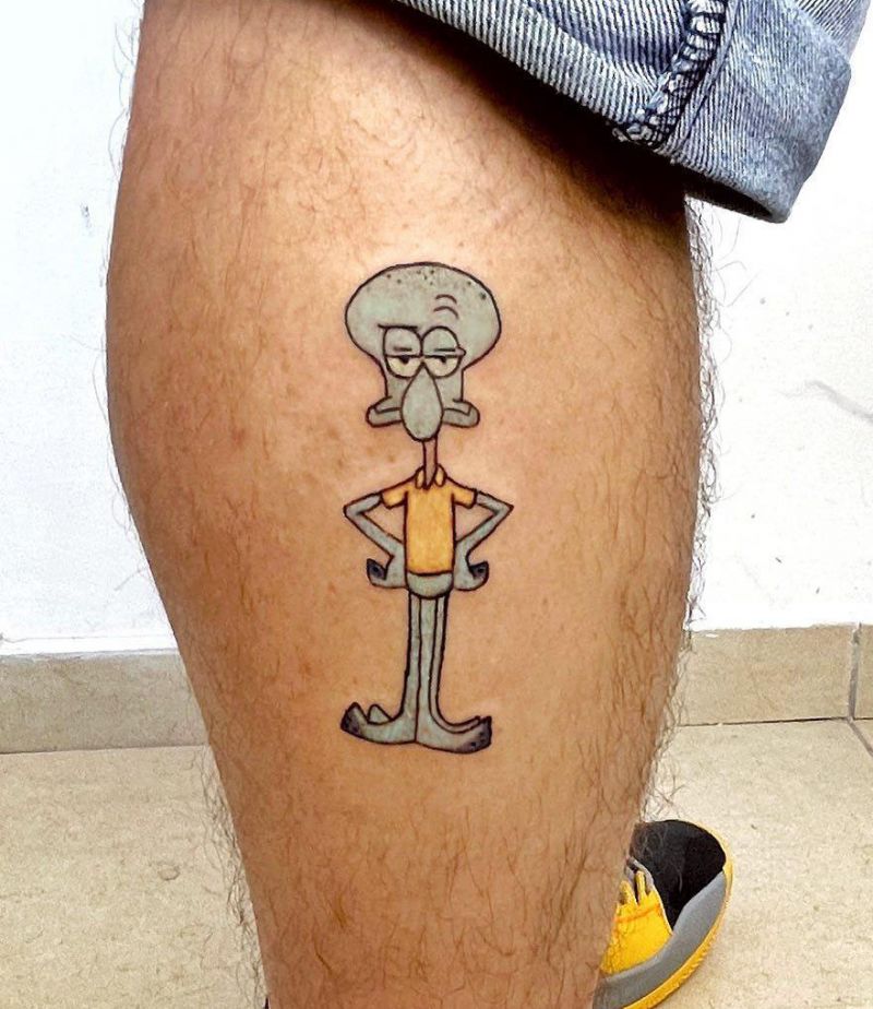 30 Cute Squidward Tattoos You Will Love