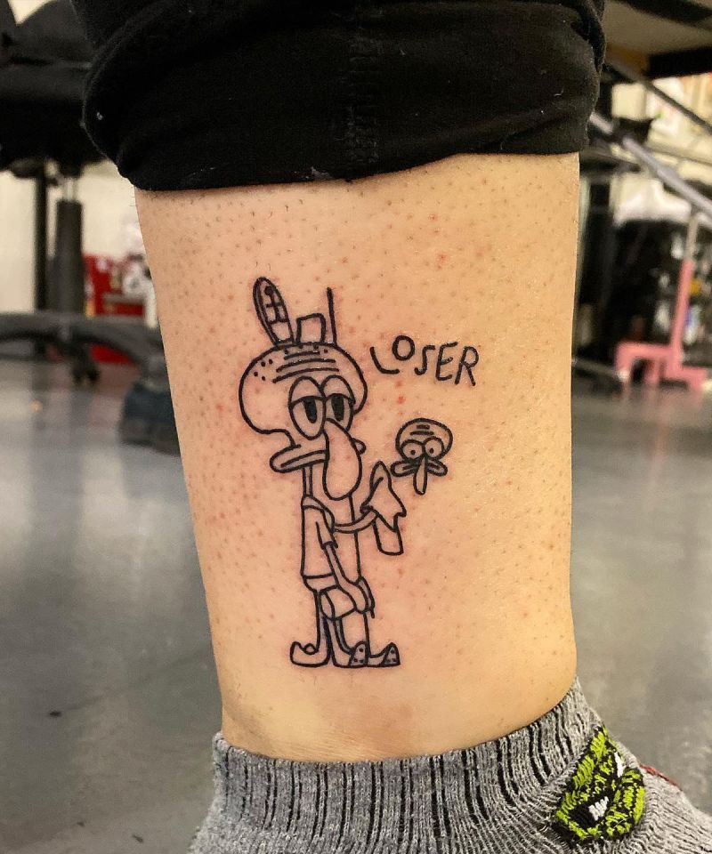 30 Cute Squidward Tattoos You Will Love