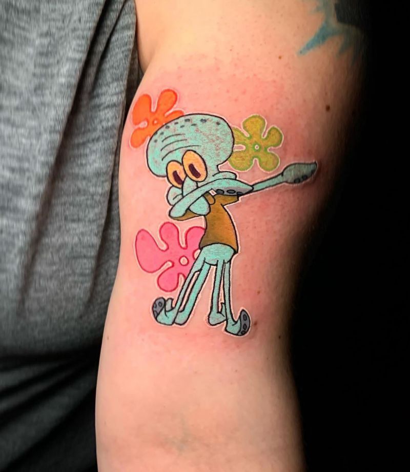 30 Cute Squidward Tattoos You Will Love