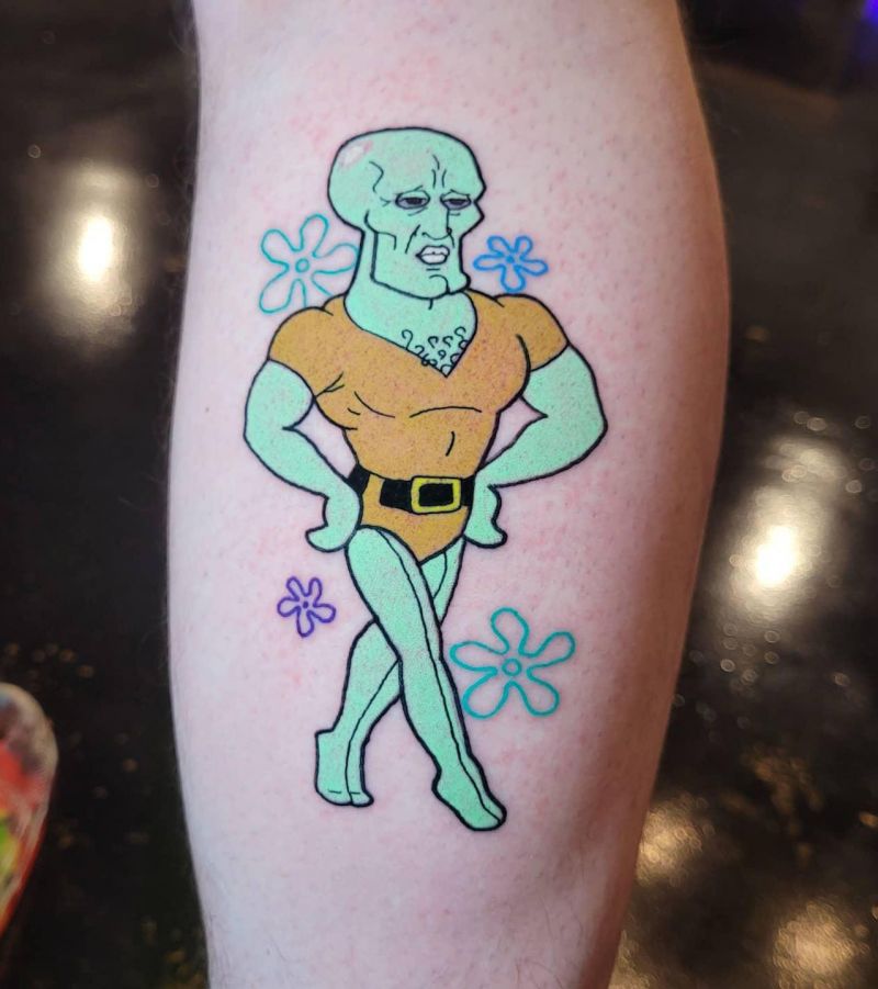 30 Cute Squidward Tattoos You Will Love