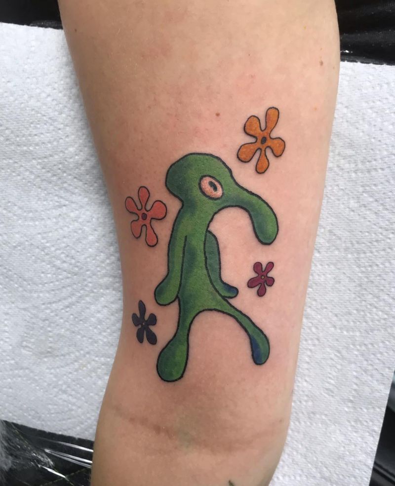 30 Cute Squidward Tattoos You Will Love