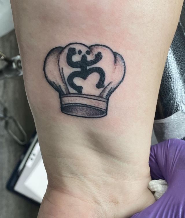 Cute Chef Hat Tattoo on Arm