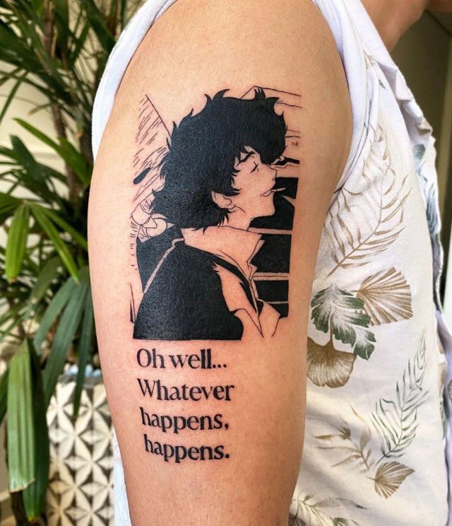 Cowboy Bebop Spike Spiegel Tattoo on Arm