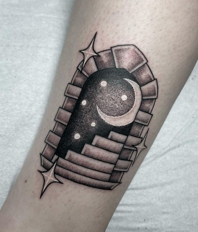 Starry Sky Doorway Tattoo