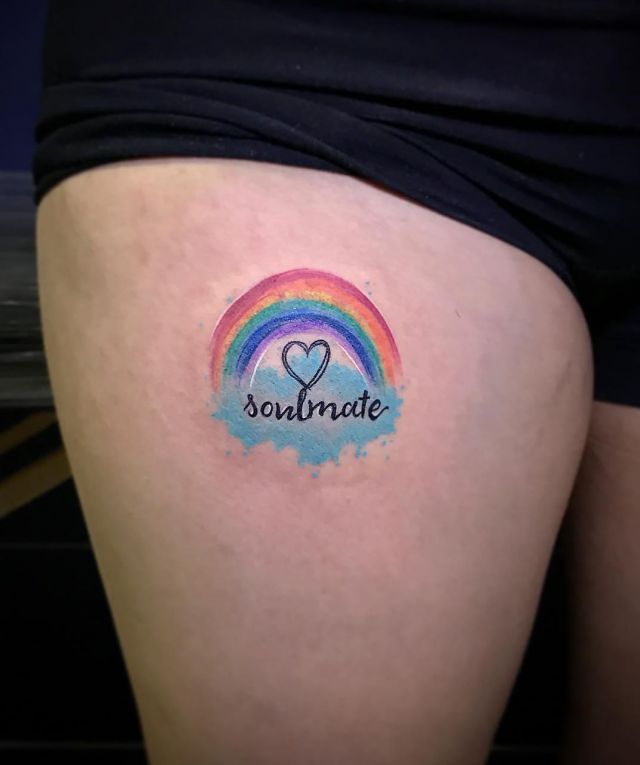 Rainbow Soulmate Tattoo