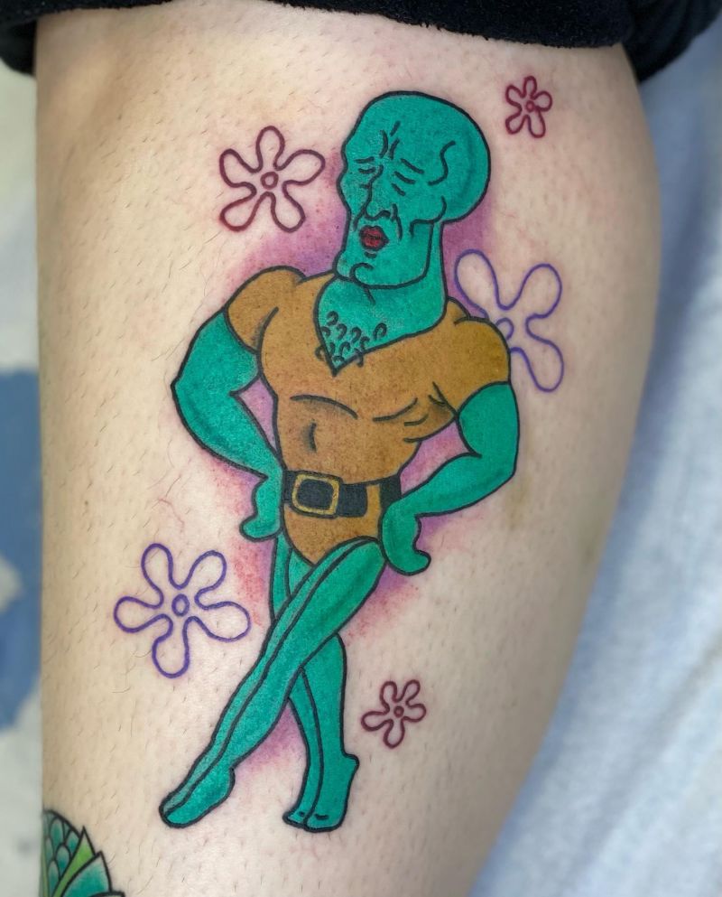 30 Cute Squidward Tattoos You Will Love