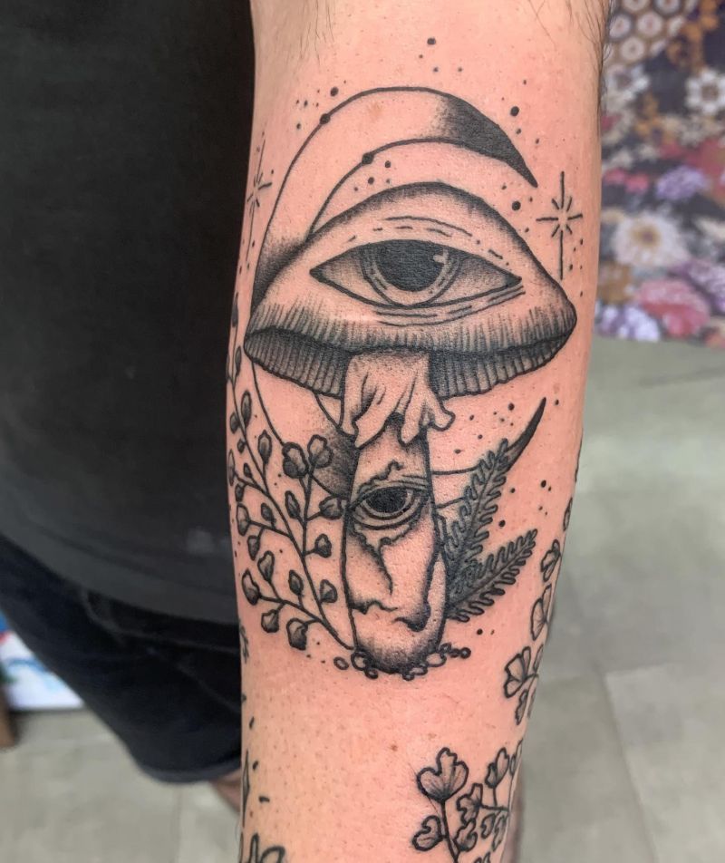 15 Unique Trippy Mushroom Tattoos for Your Inspiration