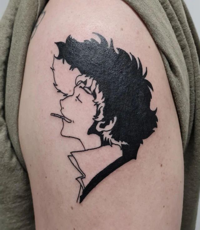 Cowboy Bebop Spike Spiegel Tattoo on Upper Arm