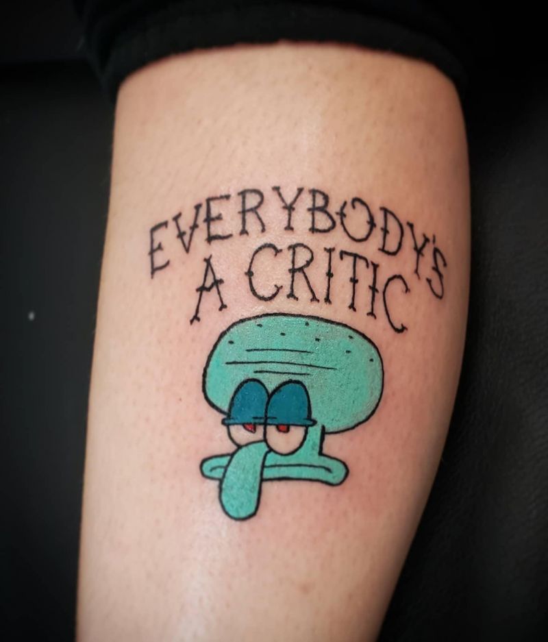 30 Cute Squidward Tattoos You Will Love