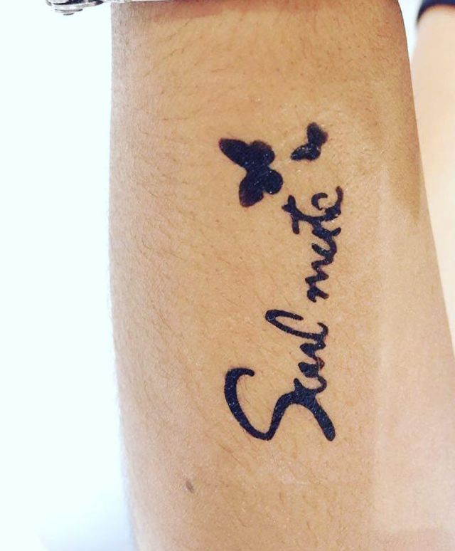 Soulmate Tattoo with Butterfly