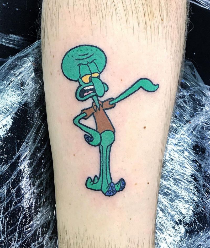 30 Cute Squidward Tattoos You Will Love