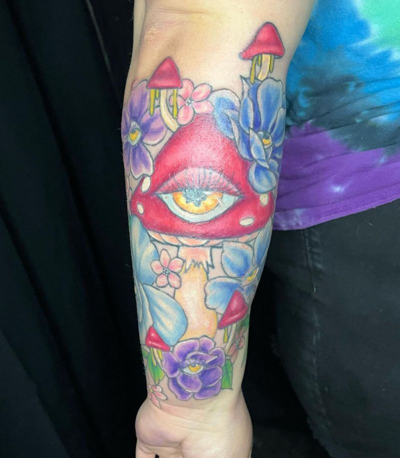 15 Unique Trippy Mushroom Tattoos for Your Inspiration