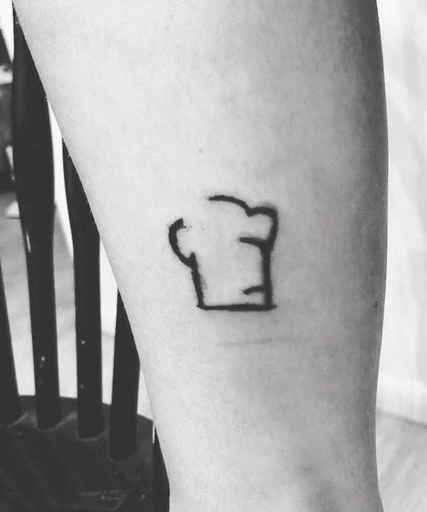 Simple Chef Hat Tattoo on Arm