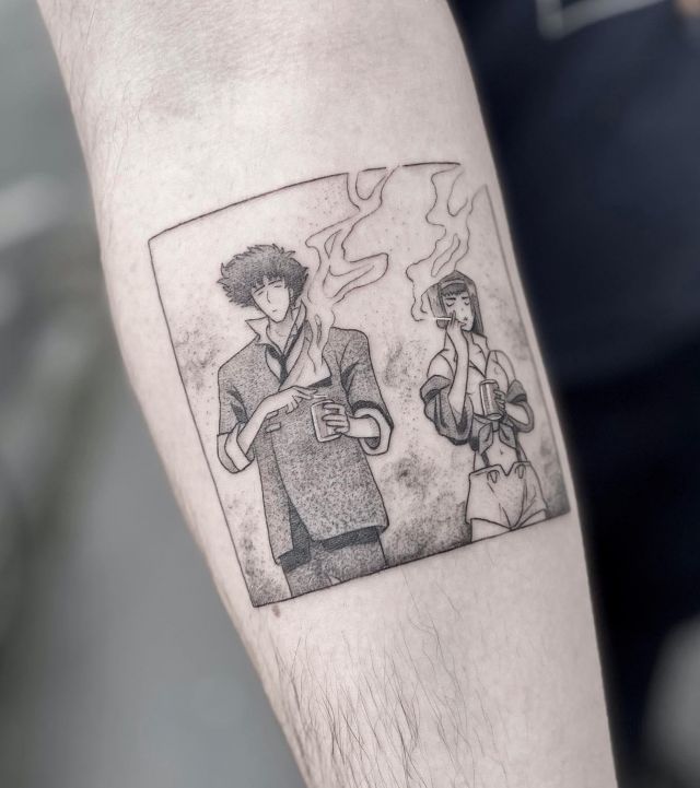 Simple Spike Spiegel Tattoo on Arm