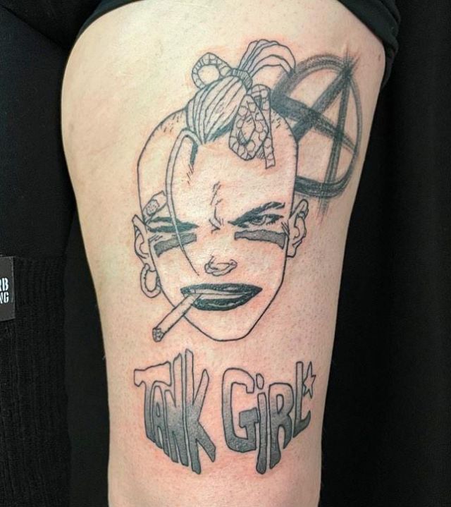Simple Tank Girl Tattoo