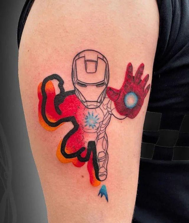 Cute Ironman Tattoo on Arm